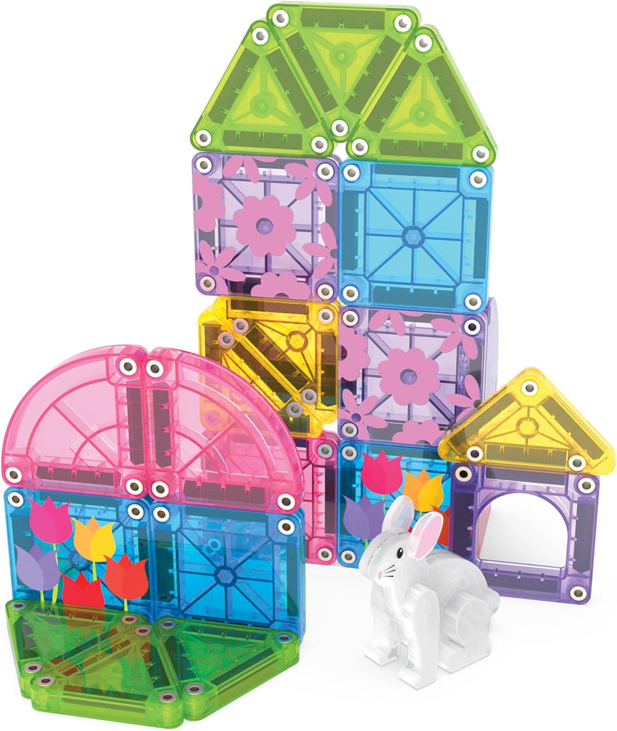 MAGNA-TILES microMAGS 24-Piece Spooky Travel Set, The Original Magnetic Building Brand