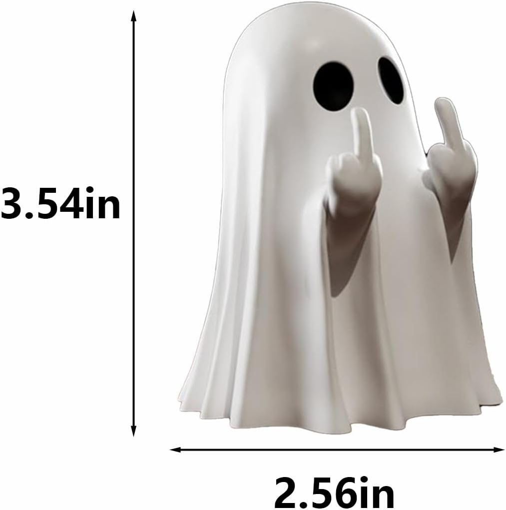 Halloween Ghost Figurine, Halloween Decorations Indoor, Farmhouse Tiered Tray Decor, Spooky Home Decorations, Coffee Table Centerpieces Shelf Mantel Display