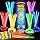 PartySticks Glow Sticks Party Supplies 100pk - 8 Inch Glow in the Dark Light Up Sticks Party Favors, Glow Party Decorations, Neon Party Glow Necklaces and Glow Bracelets with Connectors