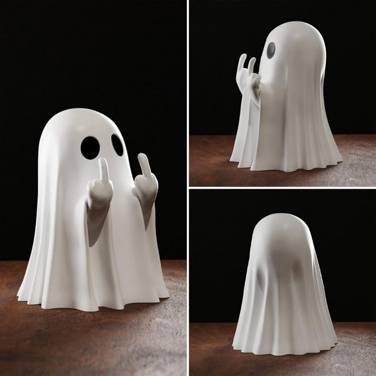 Halloween Ghost Figurine, Halloween Decorations Indoor, Farmhouse Tiered Tray Decor, Spooky Home Decorations, Coffee Table Centerpieces Shelf Mantel Display
