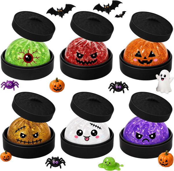 6PCS Halloween Squeeze Toys for Audlts,Halloween Party Favors Halloween Treat Bags Gifts,Desk Toys